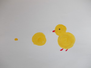 Рисование цыпленка с детьми 1.5-2 лет