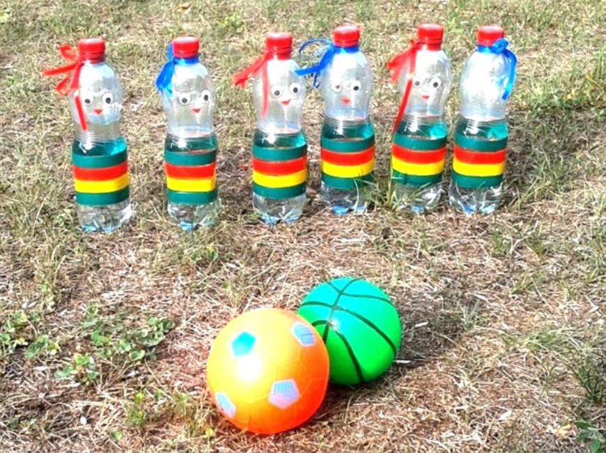 Подвижные игры для детей летом Водный боулинг