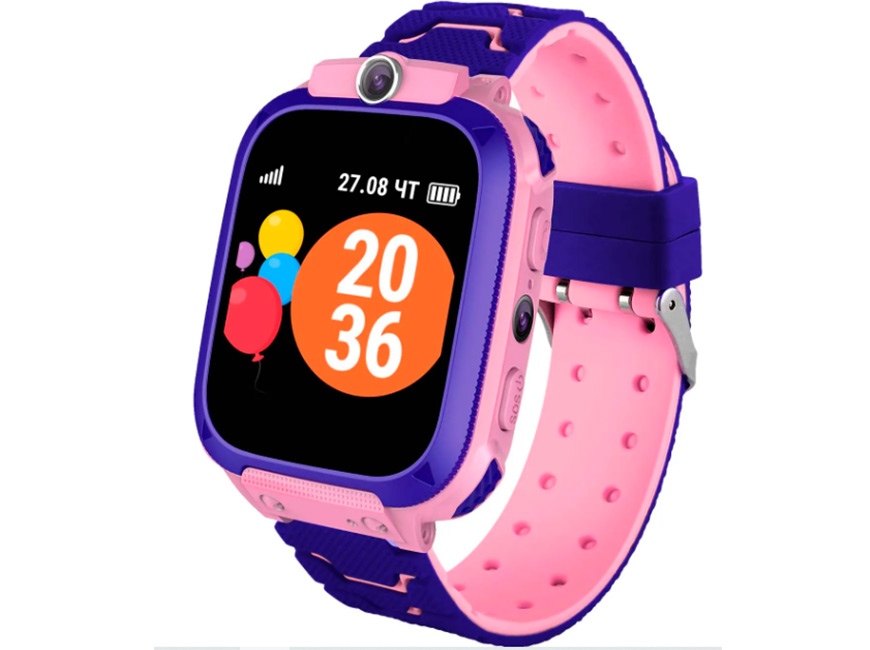Недорогие детские смарт-часы с GPS Geozon Alpha Pink