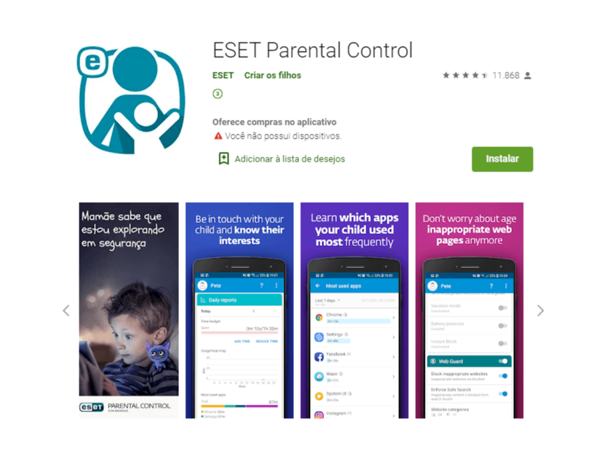 приложение ESET Parental Control