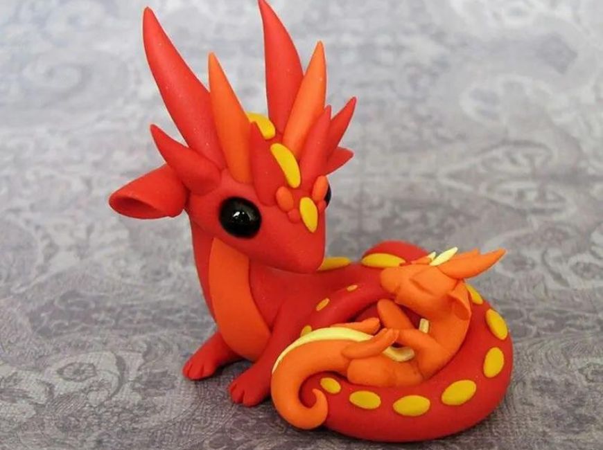 Поделка дракон из пластилина в детский сад