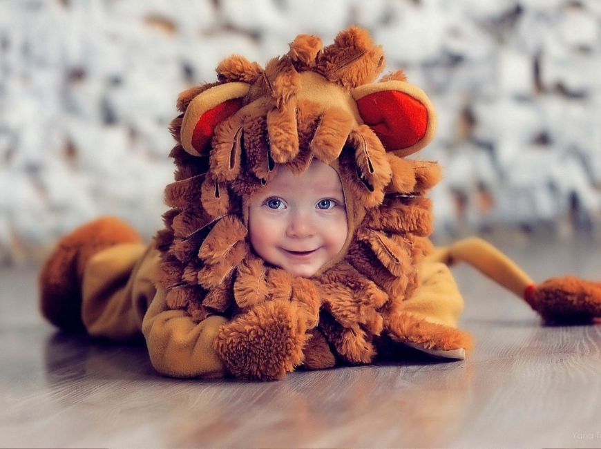 Новогодний костюм львенок для мальчика до 3-х лет