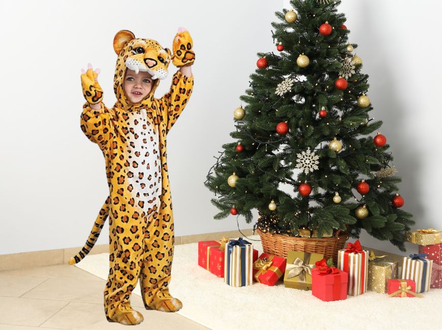 Новогодний костюм леопард для мальчика до 3-х лет